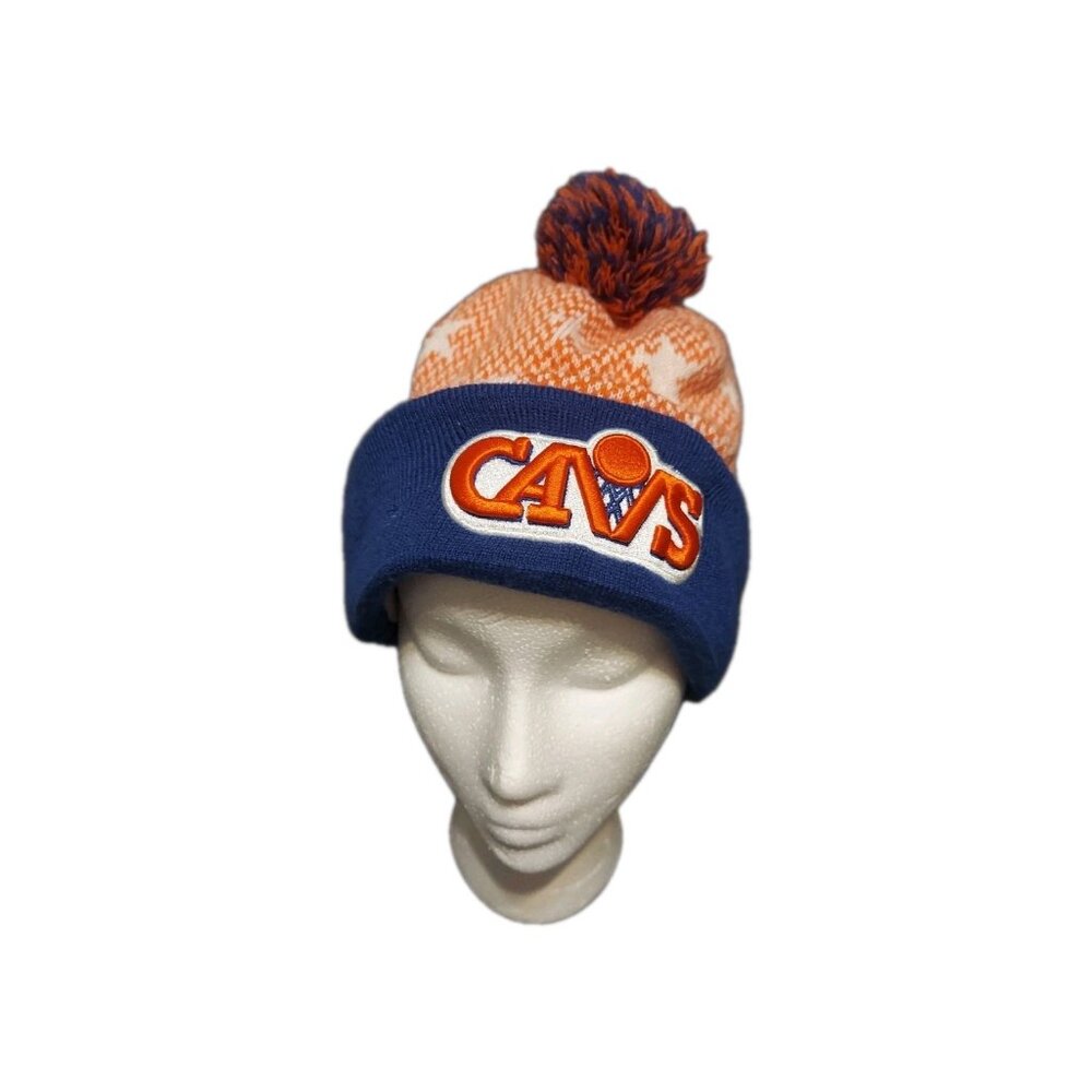 Cleveland‎ Cavaliers Stocking Cap With A Beanie Orange And Blue NBA